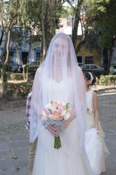Soft silk 2 layer wedding veil